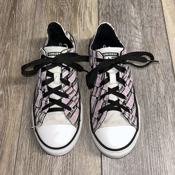 Converse Chuck Taylor All Star Pink Black Youth US Size 3 Sneaker Shoes 667208F - Picture 4 of 11